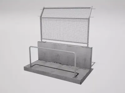 Modular Pitstop Fence  3D model