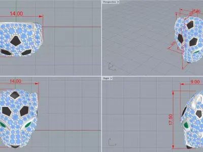 Panther Pendant Paved 3D print model