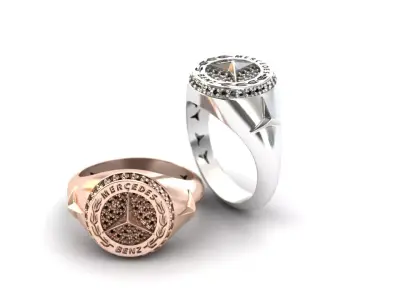 Mercedes Ring  3D print model
