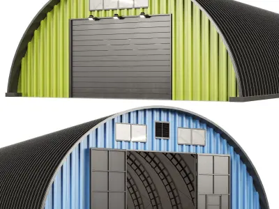 Warehouse hangar 3D model purchase