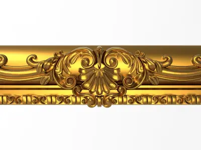Carved Picture Frame 3D model 10