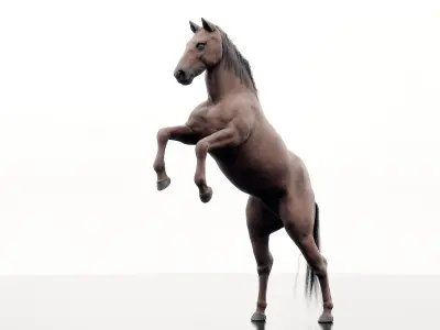 Horse - Realistic Low-poly 3D model