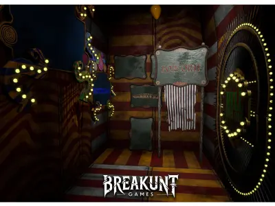 Interior Horror Circus Panels - Unreal Engine 5 3D model