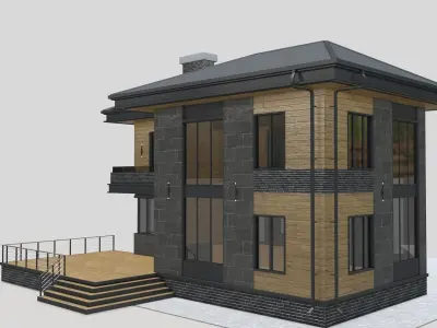 Russia Modern House 3D model