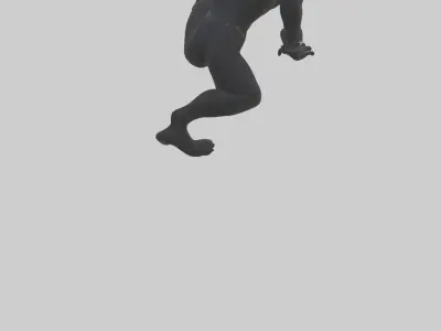 Black Panther crouching model 3D model