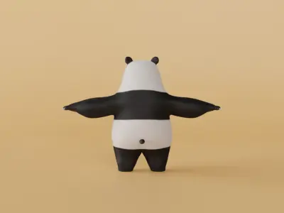 3D Panda Character  3D model