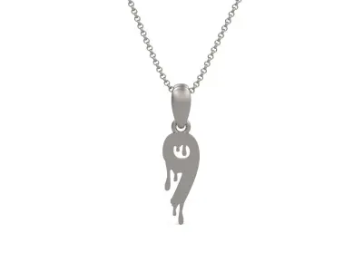 Model 1242 9 Bloody Terror Initial Number Pendant 3D print model