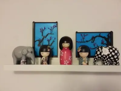 Japanese Cherry Tree Painting - Horizontal Free 3D print model