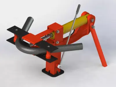 Maquina hidraulica para dobrar eletroduto Low-poly 3D model