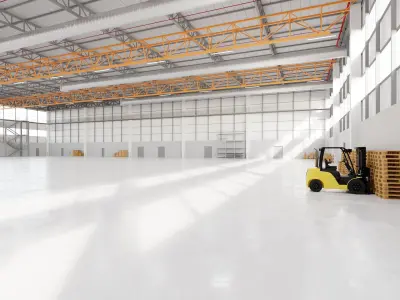 Industrial Warehouse Interior 19 Low-poly 3D model