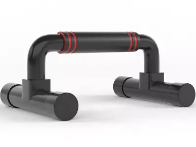 Push Up Bars Strength Training 3D model