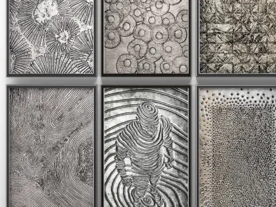 Collection of paintings for walls 11 3D model