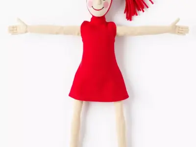 Red Yarn Doll model pack Low-poly 3D model