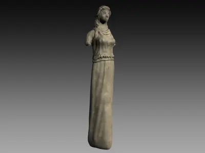Low Poly Female Statue Low-poly 3D model