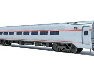 Passenger Train Car 3D model