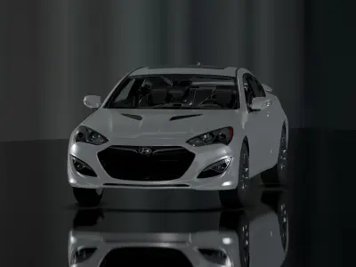 Hyundai Genesis - photorealistic car Low-poly 3D model