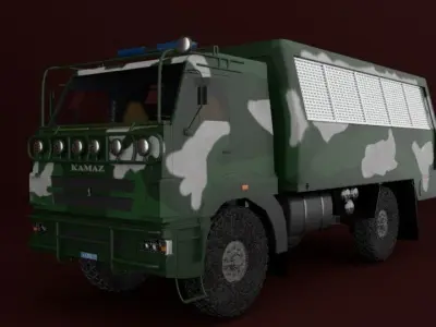 KAMAZ 43502 Police 3D model