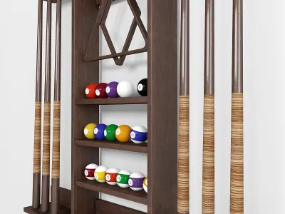 Cue Stick Storage Rack 3D model
