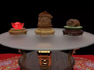 Chinese meat shaped stone  3D model