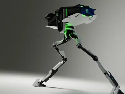 Jaeger futuristic robot on two legs Free 3D model
