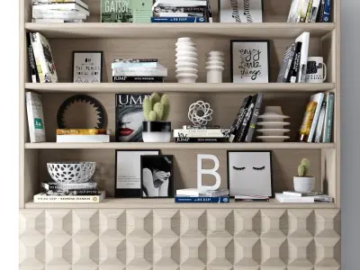 bookshelf decoration 3D model