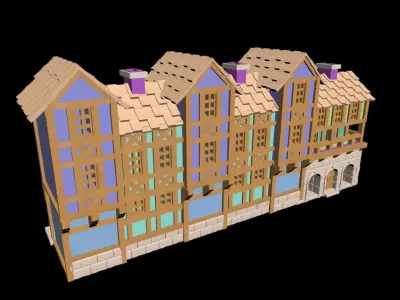 Medieval House 47 3D print model 3D model