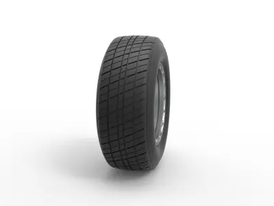 Front wheel from Sprint car Version 2 Scale 1 to 25 3D print model