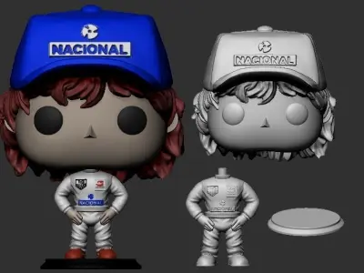 Ayrton Senna PopFunko 3D print model