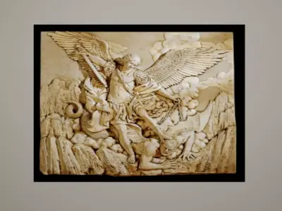 Saint Michael Archangel Guido Reni 3D model