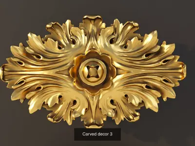 Carved decor 3D Model Collection