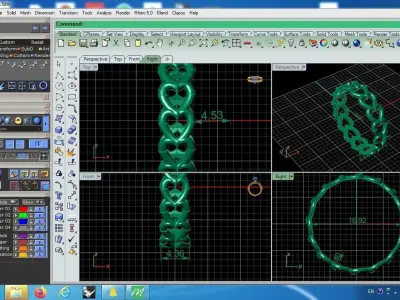 Heart ring 3D print model get