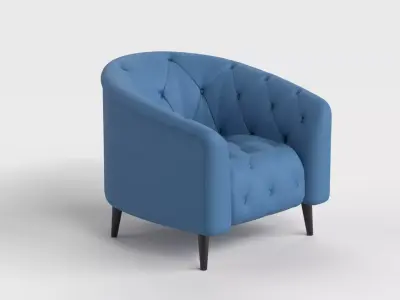 Chair 9 Armchair Sofa Chesterfield 3D model