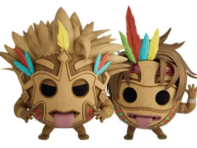 Coco Macho and Boy Rigged Low-poly 3D model