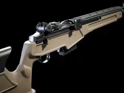 PBR - M14 Archangel Hunting Rifle  - Game-Ready 3D Asset Low-poly 3D model