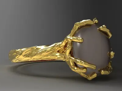 Ring in the form of roots 3D print model
