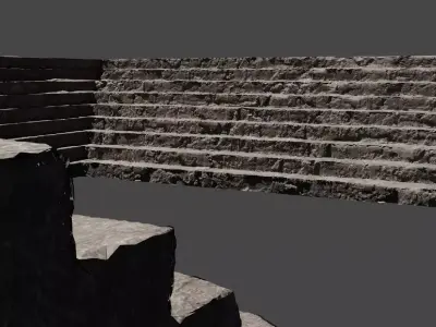 Old stairs Free low-poly 3D model