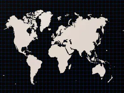 World Map Free low-poly 3D model