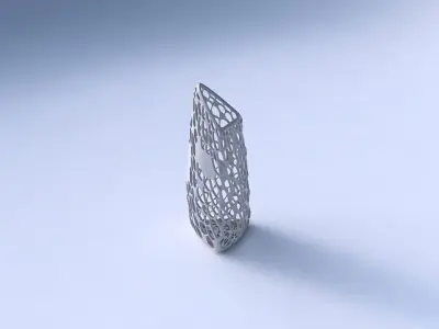 Vase tipped triangle with dense organic lattice 2 3D print model