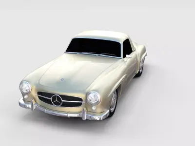 Mercedes 190SL Hard Top rev 3D model