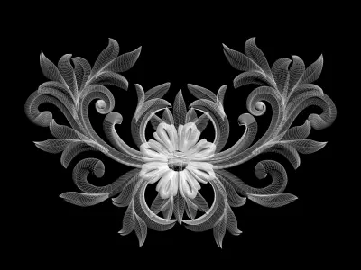 Wall decor flowers with leaves for milling CNC machines 3D print model