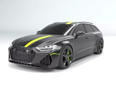 audi rs6 3d model 3D model