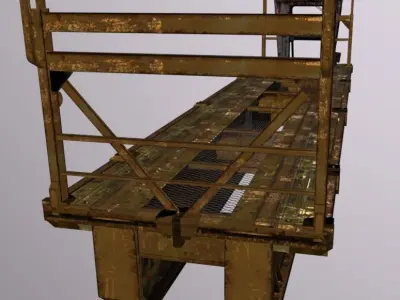 Crane Elevator Low-poly 3D model