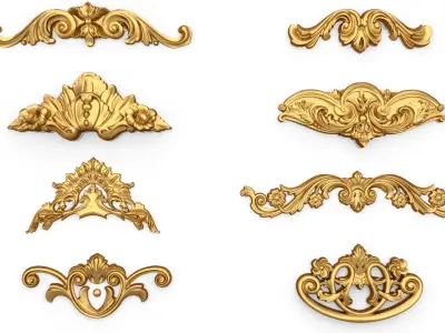 Acanthus Leaves Collection 12 3D model