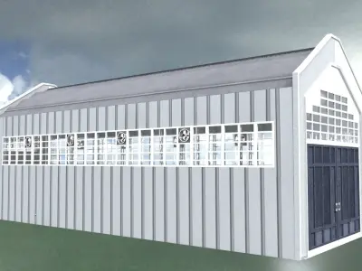 laos Spaceship Hangar 3D model