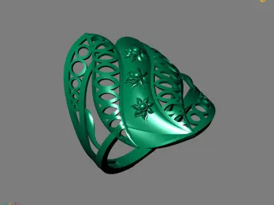 Women Plain Ring Ready STL Models Womens Ring 3d models 3D print model 27