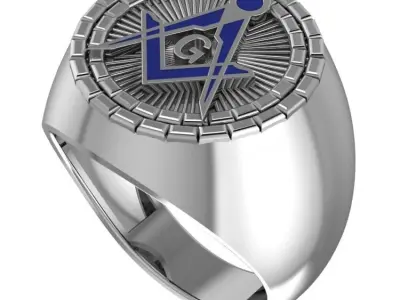 Masonic ring 100 3D print model
