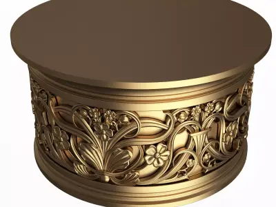 Carved Capital 01203 Low-poly 3D model