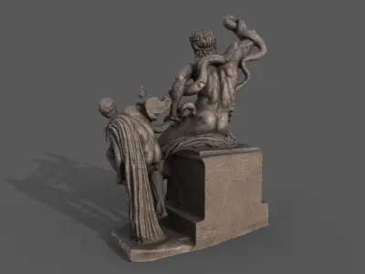 Laocoon and His Sons Low-poly 3D model
