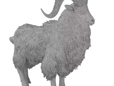 goat statue 2 3D model