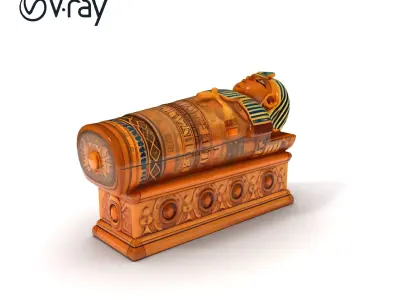 Ancient Egyptian Sarcophagus D Model Pack Low-poly 3D model